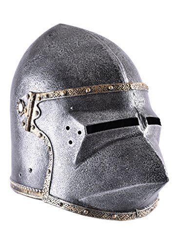 Battle-Merchant Kinder Ritterhelm Hundsgugel mit Klappvisier, Kunststoff - Verkleidung Spielzeug Ritter Helm von Battle-Merchant