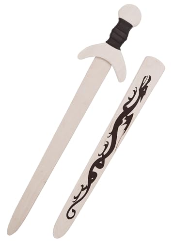 Battle-Merchant Kinder Ritterschwert Lindwurm aus Holz Holzschwert Fasching LARP Pirat Holzspielzeug (Länge 45cm) von Battle-Merchant