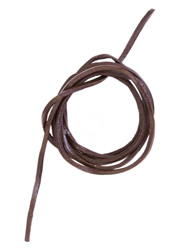 Robuster Vierkantriemen Lederriemen Schwarz oder Braun Mittelalter LARP Wikinger verschiedene Größen (Braun, 100cm) von Battle-Merchant