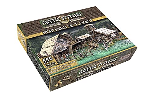Battle Systems Fantasy Wargames Terrain - Northern Settlement - Multi Level Tabletop War Game Board - Wargaming 40K Universe - BSTFWC004 von Battle Systems