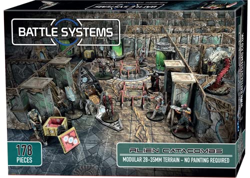 Battle Systems BSTSFC006 Terrain Sets - Alien-Catacombs - 28 mm Miniaturen - Brettspiel - Modular 3D Sci Fi von Battle Systems