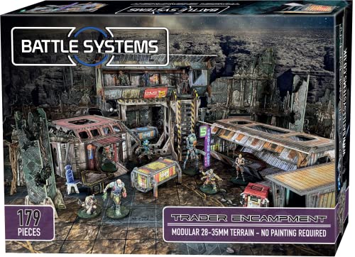 Battle Systems - Modular Tabletop 3D Gaming Sci-Fi Terrain - Perfekt für 28mm-35mm Miniaturen und Figuren - Kein Malen erforderlich - Science Fiction Aliens 40K Wargame - (Alien Catacombs) von Battle Systems