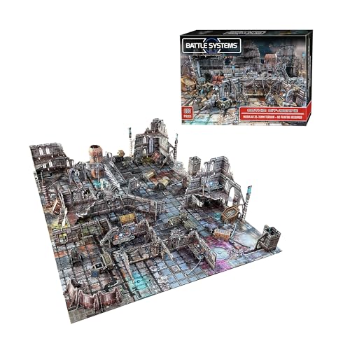 Battle Systems Sci-Fi-Gelände – 28 mm modulares 3D-Weltraum-Gelände – perfekt für Wargaming und Rollenspiele auf dem Tisch – Vollfarbig gedruckte 3D-40K Multi-Level-Baumodelle (gotische von Battle Systems