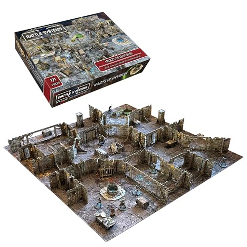 Fantasy Dungeon Terrain Vaults of Enveron Kern-Set – Battle Systems Terrain immersive Landschaft für D&D DND Maladum Pathfinder RPGs, vollfarbiger robuster Karton, beidseitig Bedruckt Fantasy Dungeon Terrain Vaults of Enveron Kern-Set – Battle Systems Terrain immersive Landschaft für D&D DND Maladum Pathfinder RPGs, vollfarbiger robuster Karton, beidseitig Bedruckt von Battle Systems