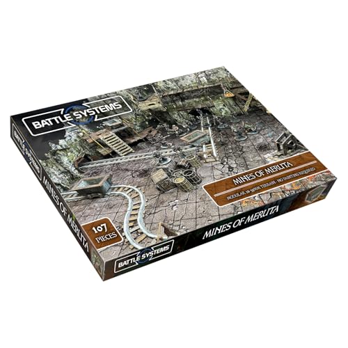 Fantasy Dungeon Terrain Mines of Meruta – Battle Systems Terrain immersive Landschaft für D&D DND Maladum Pathfinder RPGs, vollfarbiger robuster Karton, beidseitig bedruckt von Battle Systems