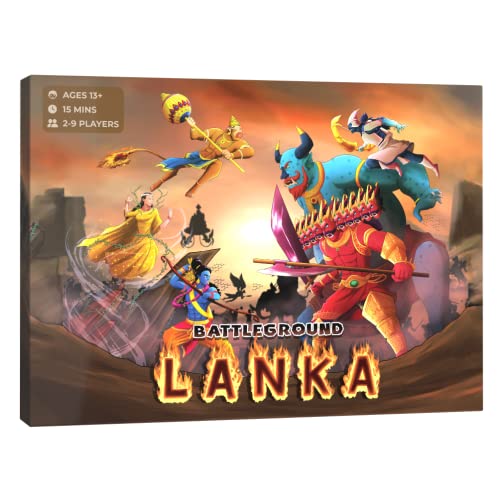 Battleground Lanka | Strategie-Kartenspiel | Spaß für Kinder, Jugendliche und Erwachsene | Fantasy-Thema | 2-9 Spieler | 96 Karten | Spielzeit 15 min von Battleground Studios