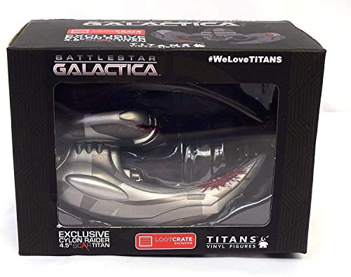 Battlestar Galactica Exklusives Cylon Raider Vinyl-Schiff 11,4 cm Narbe – Fabrikversiegelt Shop Stock Room Find von Battlestar Galactica