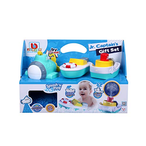 BB Junior Splah ´N Play: Geschenkset mit tollen Booten, ideal für Wasser geeignet, jedes Boot hat eine tolle Funktion, ab 12 Monaten, inkl. drei Booten, blau (16-89009) von Bauer Spielwaren