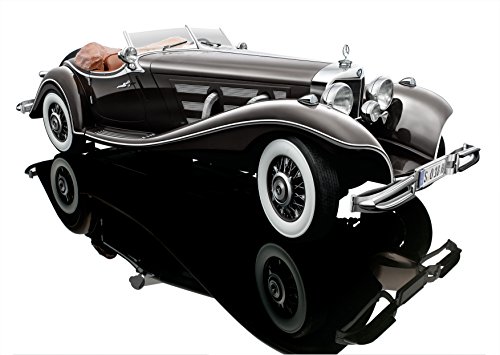 Bauer Exclusive Mercedes-Benz 500 K Spezial Roadster 1934: Originalgetreues, Hochwertiges Modellauto 1: 12 in limitierter Auflage, mit Türen und Motorhaube zum Öffnen, Fertigmodell, dunkelbraun (S018H) von Bauer Spielwaren