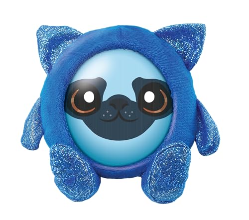 Bauer Spielwaren „I-Lulu's“ Mops: Kuscheltier aus weichem Plüsch, mit Zwei Gesichtern, 18 cm, blau (18029) von Bauer Spielwaren