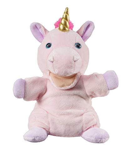 Bauer Spielwaren "Theatrello Handpuppe Einhorn: Kuscheltier für Puppentheater und Lernspiele, waschbar, rosa (11843) von Bauer Spielwaren