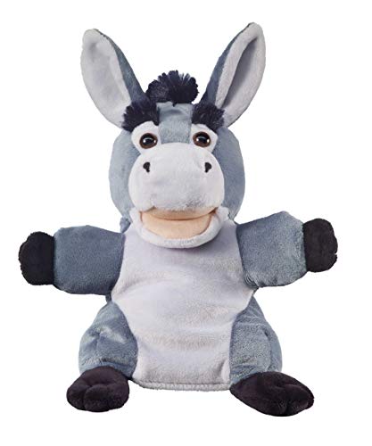 Bauer Spielwaren "Theatrello Handpuppe Esel: Kuscheltier für Puppentheater und Lernspiele, waschbar, grau (11845) von Bauer Spielwaren