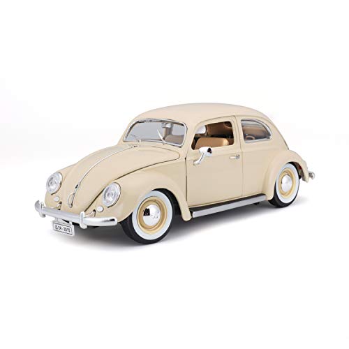 Bauer Spielwaren 12029W Volkswagen Käfer '55 Modellauto im Maßstab 1:18, beige von Bauer Spielwaren