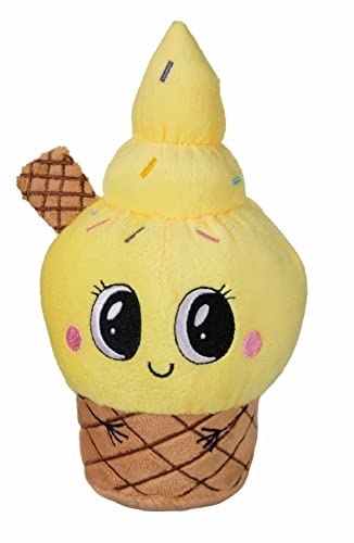 Bauer Spielwaren "Food & Co. - Eiscreme Vanille: Kuscheltier aus softem Plüsch zum Kuscheln und Liebhaben, 16 cm, gelb-braun (12148) von Bauer Spielwaren