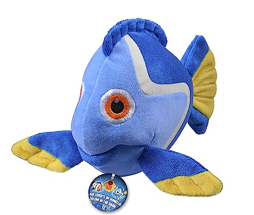 Bauer Spielwaren "Glow in The Dark - Fisch: Im Dunkeln leuchtendes Kuscheltier aus softem Plüsch zum Kuscheln und Liebhaben, 20 cm, blau-gelb (12243) von Bauer Spielwaren