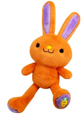 Bauer Spielwaren Stretch Buddies - Hase orange: Kuscheltier aus softem Plüsch, mit beweglichen Ohren und Beinen, 38 cm, orange (12283) von Bauer Spielwaren
