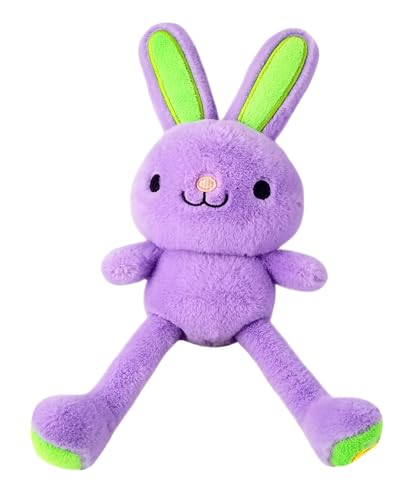 Bauer Spielwaren Stretch Buddies - Hase lila: Kuscheltier aus softem Plüsch, mit beweglichen Ohren und Beinen, 38 cm, lila (12284) von Bauer Spielwaren