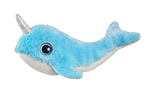 Bauer Spielwaren "Blickfänger Glitter Narwal: Kuscheltier aus hochwertigem Plüsch, mit Glitzeraugen, waschbar, 15 cm, blau (14272) von Bauer Spielwaren
