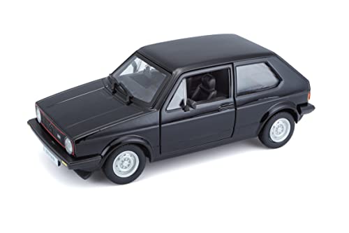 Bauer Spielwaren 18-21089 18-21089BK Volkswagen Bburago 1:24 Golf MK1 GTI (1979), Schwarz von Bburago