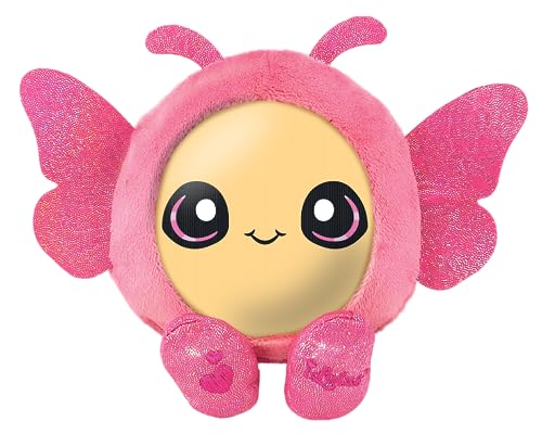 Bauer Spielwaren „I-Lulu's“ Schmetterling: Kuscheltier aus weichem Plüsch, mit Zwei Gesichtern, 18 cm, rosa (18027) von Bauer Spielwaren