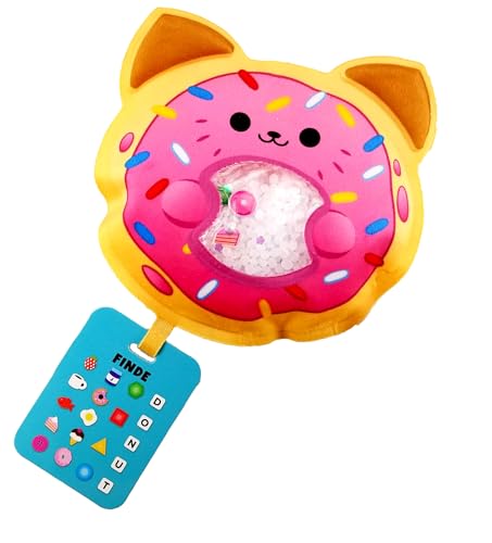 Bauer Spielwaren Bizyboo Donut: Beschäftigungstäschchen mit versteckten Objekten, für Kinder ab 3 Jahren (21001), Pink von Bauer Spielwaren