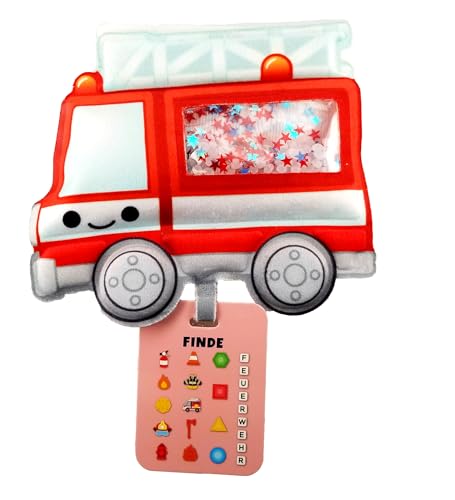 Bauer Spielwaren Bizyboo Feuerwehr: Beschäftigungstäschchen mit versteckten Objekten, für Kinder ab 3 Jahren (21002), Rot von Bauer Spielwaren