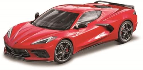 Bauer Spielwaren 31447-00000022 Maisto Chevrolet Corvette Stingray Coupé '20: Modellauto im Maßstab 1:18, Türen, Kofferraum und Motorhaube zum Öffnen, lenkbar, 34 cm, rot (531447) von Bauer Spielwaren