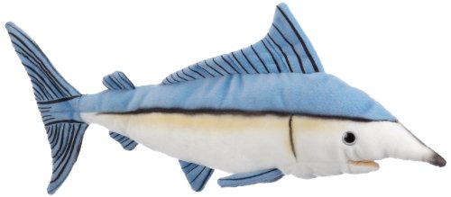 Bauer Spielwaren "Blickfänger" Blauer Marlin Plüschtier: Naturgetreues Kuscheltier, extraweich, ideal auch als Geschenk, 43 cm, weiß-blau (14068) von Bauer Spielwaren