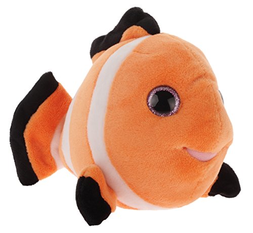 Bauer Spielwaren Blickfänger Glitter Clownfisch Plüschtier: Naturgetreues Kuscheltier, extraweich, 20 cm, orange (14203), Bauer14203 von Bauer Spielwaren