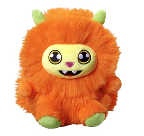 Bauer Spielwaren - Chubby Dudes - Dragy: Pummeliges Kuscheltier, aus softem Plüsch, Drache, 15 cm, orange (12262) von Bauer Spielwaren