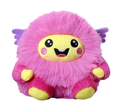 Bauer Spielwaren - Chubby Dudes - Elchy: Pummeliges Kuscheltier, aus softem Plüsch, Elch, 15 cm, pink (12264) von Bauer Spielwaren