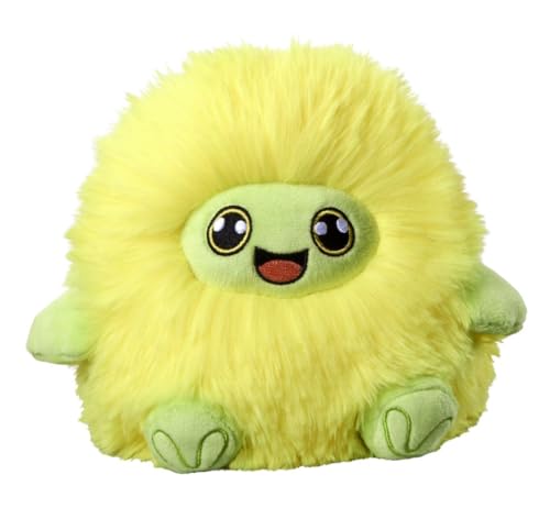 Bauer Spielwaren - Chubby Dudes - Puffy: Pummeliges Kuscheltier, aus softem Plüsch, 15 cm, gelb (12260) von Bauer Spielwaren