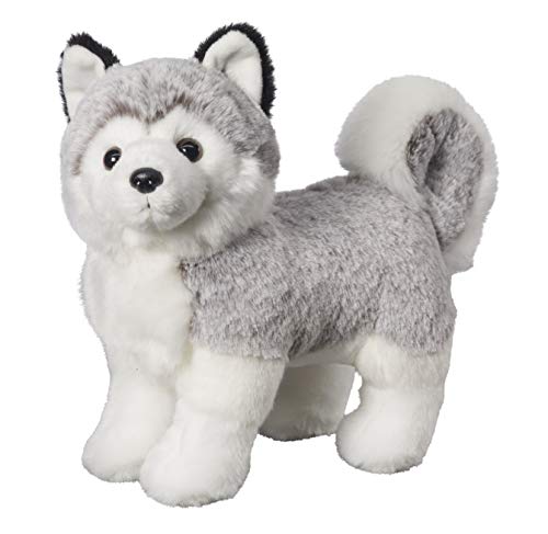 Bauer Spielwaren "Deine Tiere mit Herz" Husky stehend: Kleines Kuscheltier zum Kuscheln und Liebhaben, ideal als Geschenk, 29 cm, grau-weiß (12532) von Bauer Spielwaren