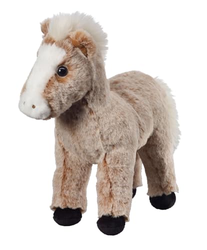 Bauer Spielwaren "Deine Tiere mit Herz" Pferd stehend: Kleines Kuscheltier zum Kuscheln und Liebhaben, ideal als Geschenk, 27 cm, braun (12531) von Bauer Spielwaren