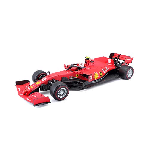 Bauer Spielwaren Formel 1 Ferrari SF1000 (2020): Modellauto im Maßstab 1:18, mit Fahrer #16 Leclerc, Ferrari Racing Edition, 31 cm, rot (18-16808L), Rot #16 Leclerc von Bauer Spielwaren