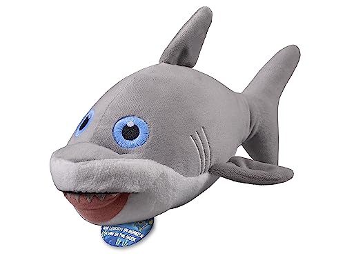 Bauer Spielwaren "Glow in The Dark - Hai: Im Dunkeln leuchtendes Kuscheltier aus softem Plüsch zum Kuscheln und Liebhaben, 20 cm, grau (12246) von Bauer Spielwaren