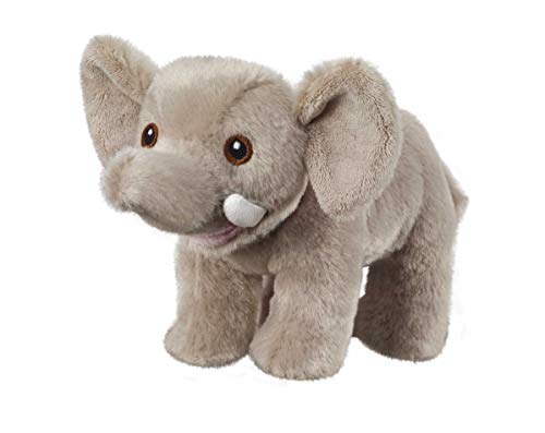 Bauer Spielwaren I Like My Planet - Elefant: Kuscheltier aus softem Plüsch, hergestellt aus recycelten PET-Flaschen, 100 % recycelt, stehend, 15 cm, grau (12912) von Bauer Spielwaren