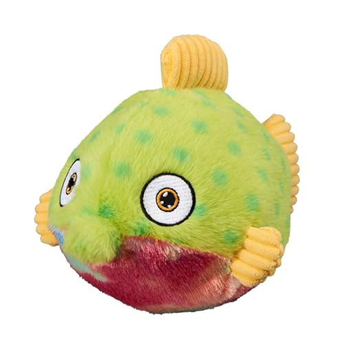 Bauer Spielwaren I Like My Planet - Kugelfisch: Kuscheltier aus softem Plüsch, hergestellt aus recycelten PET-Flaschen, 100% recycelt, 20 cm, grün (12984) von Bauer Spielwaren