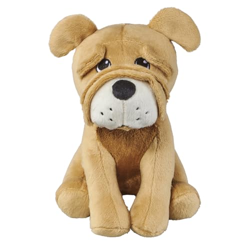 Bauer Spielwaren - Trauriger Shar-Pei - Hund: Kuscheltier mit traurigem Blick, aus softem Plüsch, 20 cm, braun (12049) von Bauer Spielwaren