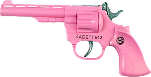 J.G. Schrödel 4029120 - Kadett 100-Schuss auf Tester Pistole, 19cm, rosa von Bauer Spielwaren