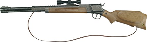 J.G.Schrödel Mountain Patrol: Spielzeuggewehr für Cowboy- und Sheriff-Spiele sowie Cosplay, für 12-Schuss-Munition, 81 cm, braun/grau (606 8119) von Bauer Spielwaren