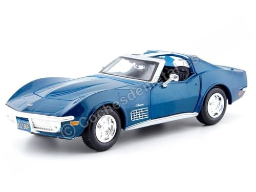 Maisto 31202 Chevrolet Corvette ´70 Modellauto, Blau, One Size von Bauer Spielwaren