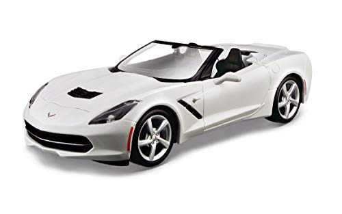 Maisto Corvette Stingray Cabrio 2014: Originalgetreues Modellauto 1:24, Türen und Motorhaube zum Öffnen, Fertigmodell, 20 cm, rot (531501) von Bauer Spielwaren