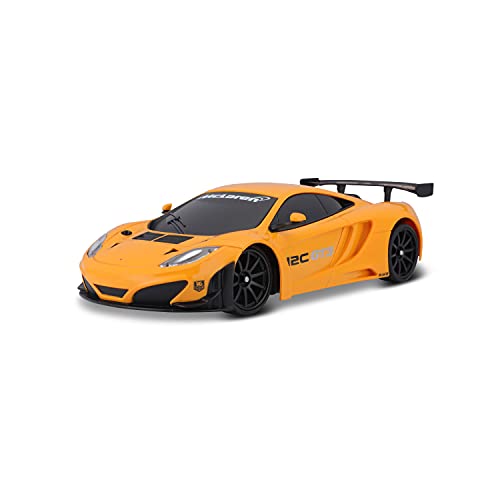 Bauer Spielwaren Tech R/C McLaren 12C GT3: Ferngesteuertes Auto im Maßstab 1: 24, 2,4 GHz, mit Pistolengriff-Steuerung, ab 5 Jahren, 20 cm, orange (582336) von Bauer Spielwaren