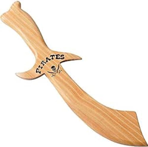 Schrödel J.G. Entermesser: Holz-Messer für Ritter- und Piratenspiele, aus Robustem Echtholz, Ideale Faschings- und Mittelalterausrüstung, 28 cm, Hellbraun (980 0135) von Bauer Spielwaren