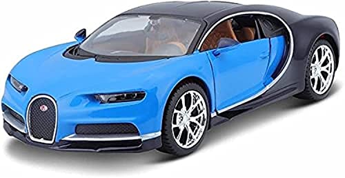 Bauer Maisto 31514 Bugatti Chiron: Originalgetreues Modellauto 1:24, Türen und Motorhaube Zum Öffnen, Fertigmodell, Blau, 20 cm von Bauer Spielwaren