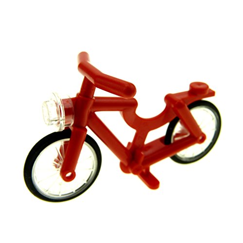 1 x Lego System Fahrrad rot City Bicycle Speichen Rad Reifen Scheinwerfer weiss 92851c01 4719c02 von Bausteine gebraucht