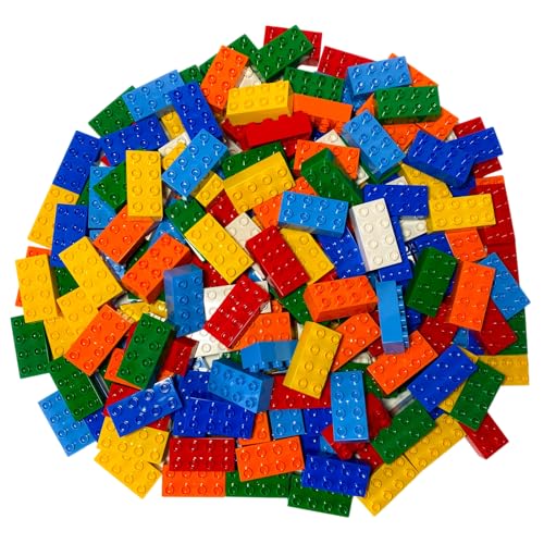 2 x Lego Duplo Bau Stein 2x2 transparent medium hell blau Glassteine für Zoo Parks 4960 10515 6134 9214 45012 3437 31460 von Bausteine gebraucht