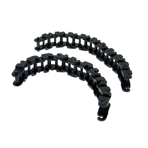 20 x Lego Technic Kettenglied schwarz Größe klein Panzer Raupen Kran Bagger Glieder Kette für Motorrad link chain 3711 von LEGO