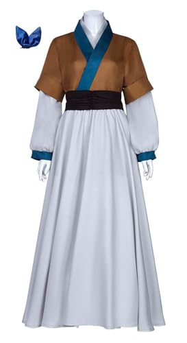 Bauxhie Anime The Apothecary Diaries Maomao Cosplay Kostüm Oberteile Rock Gürtel Halloween Uniform Anzug für Damen (Braun, L) von Bauxhie